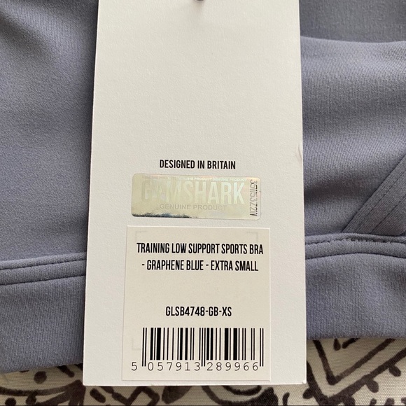 Gymshark V Neck Training Sports Bra Light Blue - Picture 3 of 3